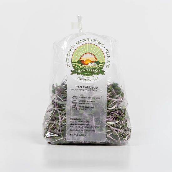 Dawn Farm Red Cabbage Microgreens