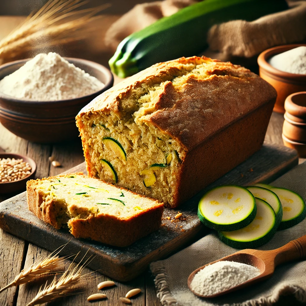 Zucchini Bread Made with Fresh Milled Flour