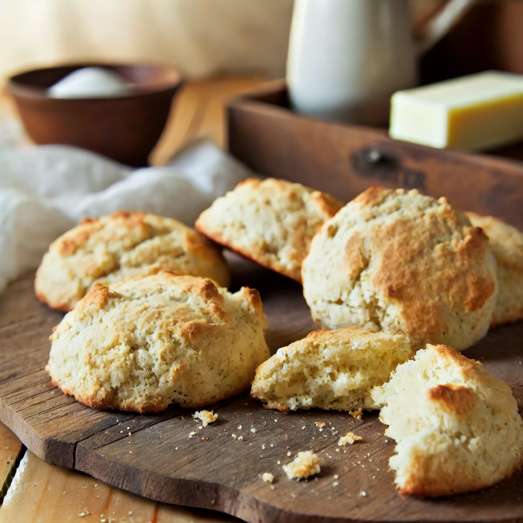 Easy to bake golden brown drop biscuits - buttery goodness in 20 minutes.